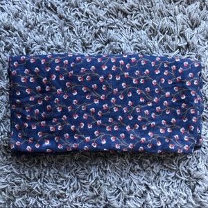 Navy Floral Infinity Scarf